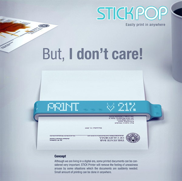 Stick POP 便攜打印機概念方案 Stick POP 便攜打印機概念方案